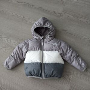 The North Face Moondoggy Reversible Down 550 Jacket Grey White 6-12m